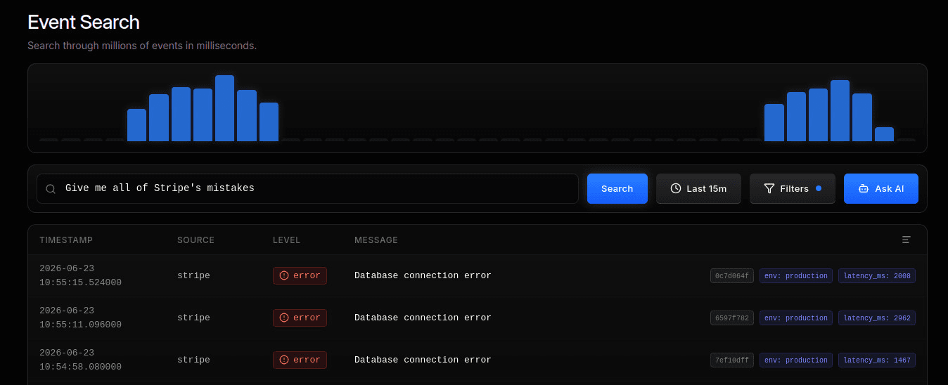 Astralog AI NL2SQL Interface
